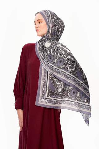 Moi Scarf Ombre Paisley Supérieure Soft Patterned Shawl Lilac