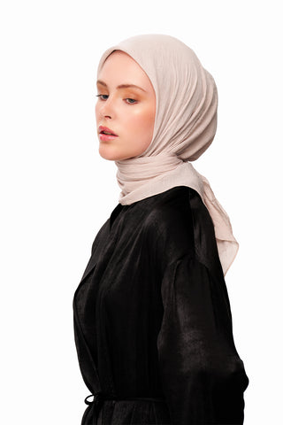 Moi Scarf SFERA Exquis Bambu Kraş Eşarp Pudra Taş