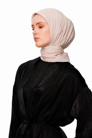 Moi Scarf SFERA Exquis Bambu Kraş Eşarp Pudra Taş