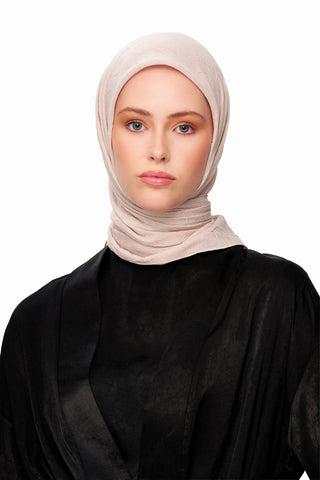 Moi Scarf SFERA Exquis Bambu Kraş Eşarp Pudra Taş