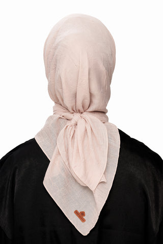 Moi Scarf SFERA Exquis Bambu Kraş Eşarp Pudra Taş
