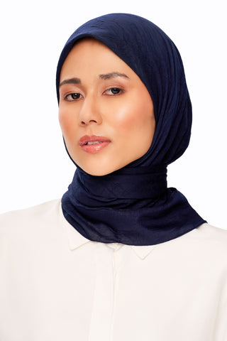 Moi Scarf SFERA Exquis Bambu Kraş Eşarp Gece Mavisi