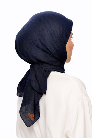 Moi Scarf SFERA Exquis Bambu Kraş Eşarp Gece Mavisi