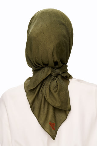 Moi Scarf SFERA Exquis Bambu Kraş Eşarp Derin Yeşil