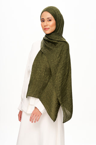 Moi Scarf Perle Premium Jakarlı Şal Adaçayı