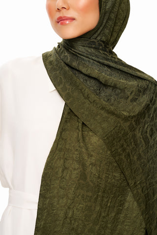 Moi Scarf Perle Premium Jakarlı Şal Adaçayı