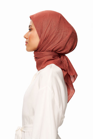 Moi Scarf SFERA Exquis Bambu Kraş Eşarp Kiremit Tarçın