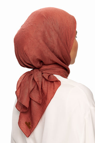 Moi Scarf SFERA Exquis Bambu Kraş Eşarp Kiremit Tarçın