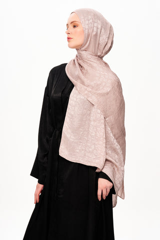 Moi Scarf Perle Premium Jakarlı Şal Ekru