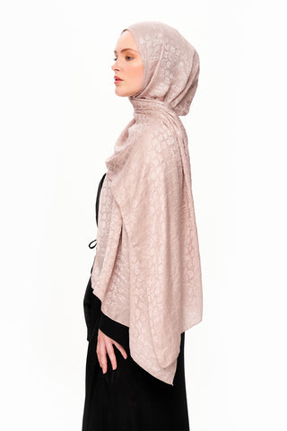 Moi Scarf Perle Premium Jakarlı Şal Ekru