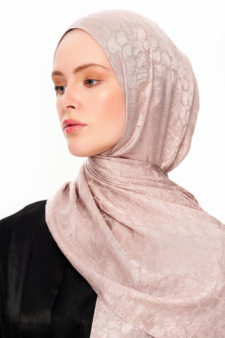 Moi Scarf Perle Premium Jakarlı Şal Ekru