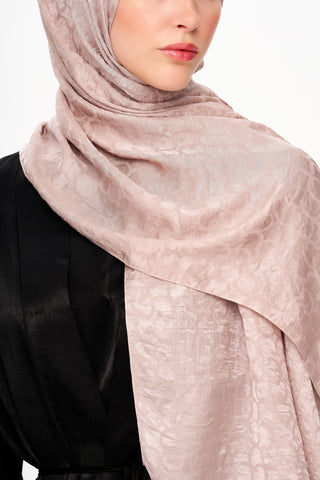 Moi Scarf Perle Premium Jakarlı Şal Ekru