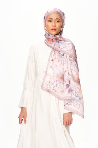 Moi Scarf MOJ ANDALUS Raffiné Jan Jan Şal Romantik Pudra