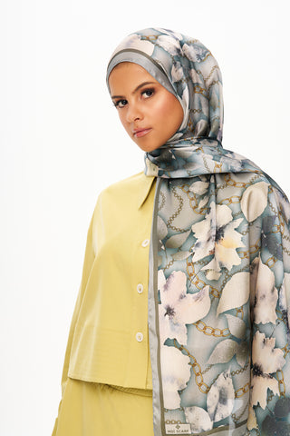 Moi Scarf MOJ ANDALUS Raffiné Jan Jan Şal Yeşil