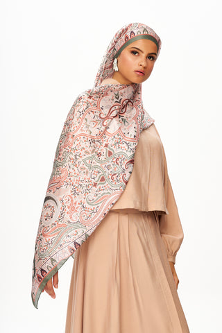 Moi Scarf Tissage Royal Raffiné Jan Jan Şal Somon Pembe