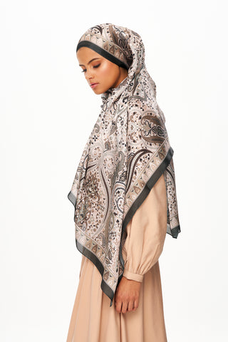 Moi Scarf Tissage Royal Raffiné Jan Jan Şal Koyu Kahve