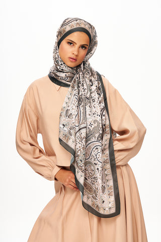 Moi Scarf Tissage Royal Raffiné Jan Jan Şal Koyu Kahve