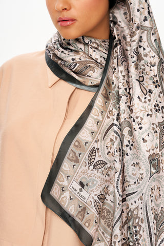 Moi Scarf Tissage Royal Raffiné Jan Jan Şal Koyu Kahve