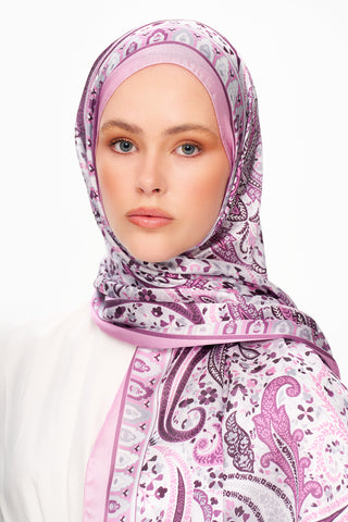 Moi Scarf Tissage Royal Raffiné Jan Jan Şal Pembe