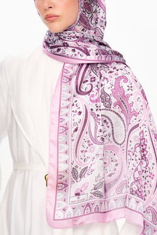 Moi Scarf Tissage Royal Raffiné Jan Jan Şal Pembe