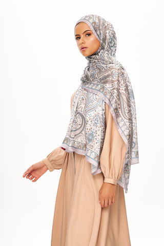 Moi Scarf Tissage Royal Raffiné Jan Jan Şal Açık Gri