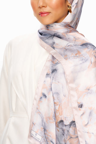 Moi Scarf Esprit Floral Raffiné Jan Jan Şal Ekru