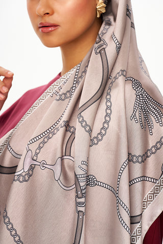 Moi Scarf MYSTİQUE VİOLETTE Refined Jan Jan Şal Bej