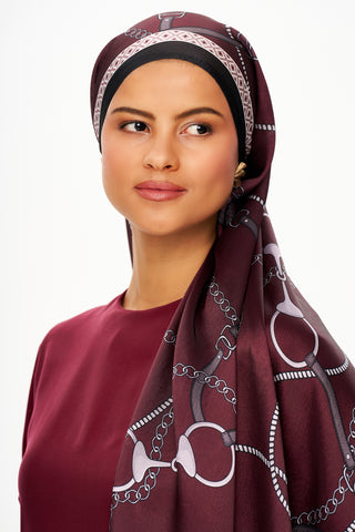 Moi Scarf MYSTİQUE VİOLETTE Refined Jan Jan Şal Bordo