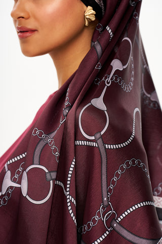 Moi Scarf MYSTİQUE VİOLETTE Refined Jan Jan Şal Bordo