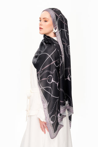 Moi Scarf MYSTİQUE VİOLETTE Refined Jan Jan Şal Siyah