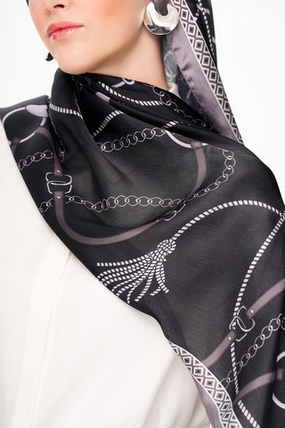 Moi Scarf MYSTİQUE VİOLETTE Refined Jan Jan Şal Siyah