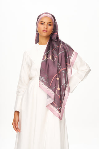 Moi Scarf MYSTİQUE VİOLETTE Refined Jan Jan Şal Koyu Mor