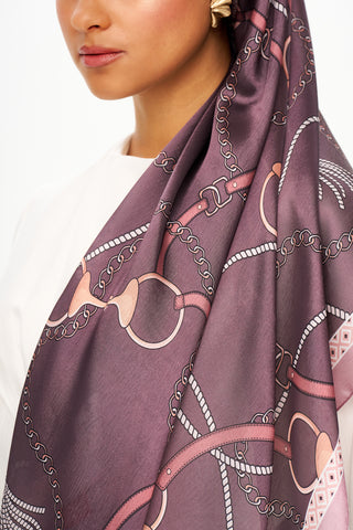 Moi Scarf MYSTİQUE VİOLETTE Refined Jan Jan Şal Koyu Mor