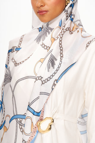 Moi Scarf MYSTİQUE VİOLETTE Refined Jan Jan Şal Ekru