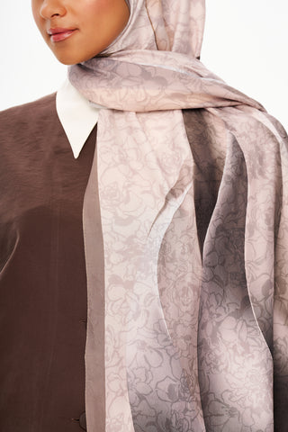 Moi Scarf Écho d’Orient Zéro Poids Desenli Şal Antrasit