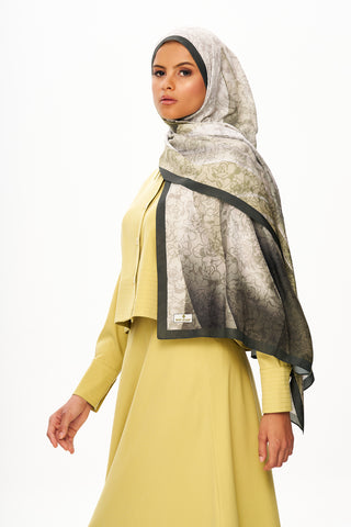 Moi Scarf Écho d’Orient Zéro Poids Desenli Şal Yeşil