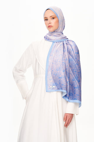 Moi Scarf Écho d’Orient Zéro Poids Desenli Şal Lila