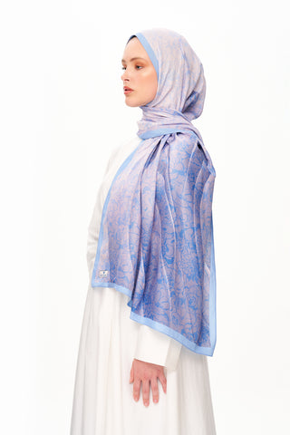 Moi Scarf Écho d’Orient Zéro Poids Desenli Şal Lila