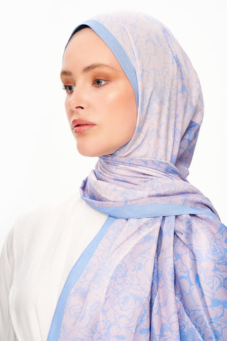 Moi Scarf Écho d’Orient Zéro Poids Desenli Şal Lila