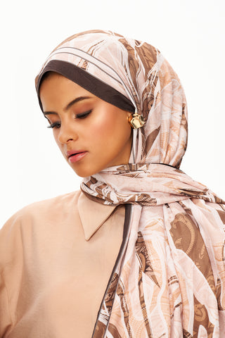 Moi Scarf Fleur de Brume Fleur de Brume Sütlü Kahve