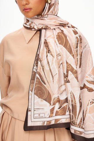Moi Scarf Fleur de Brume Fleur de Brume Sütlü Kahve