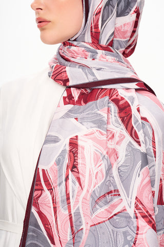 Moi Scarf Fleur de Brume Fleur de Brume Kırmızı