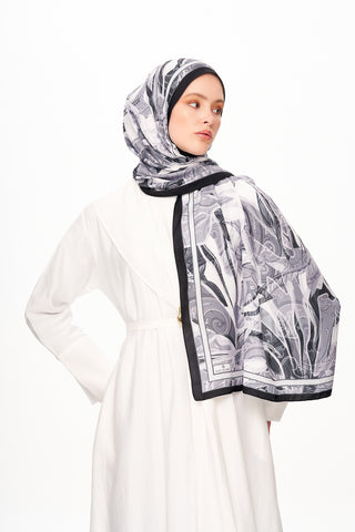 Moi Scarf Fleur de Brume Fleur de Brume Koyu Gri
