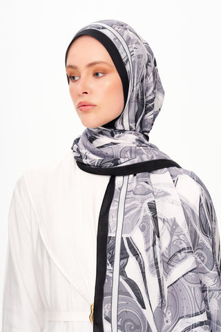 Moi Scarf Fleur de Brume Fleur de Brume Koyu Gri