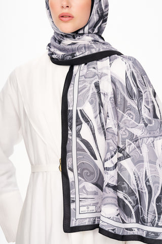 Moi Scarf Fleur de Brume Fleur de Brume Koyu Gri