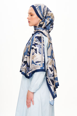 Moi Scarf Fleur de Brume Fleur de Brume Lacivert