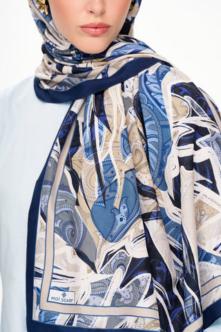 Moi Scarf Fleur de Brume Fleur de Brume Lacivert