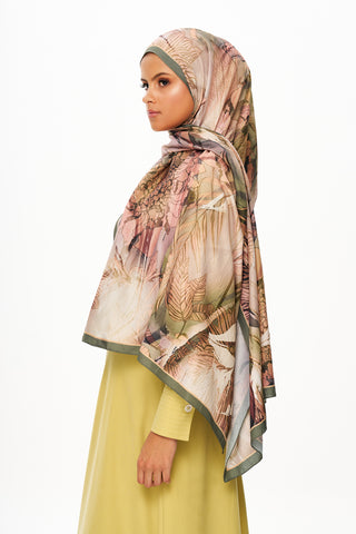 Moi Scarf Bohème Zéro Poids Desenli Şal Açık Yeşil
