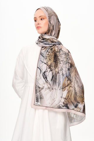 Moi Scarf Bohème Zéro Poids Desenli Şal Duman