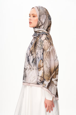 Moi Scarf Bohème Zéro Poids Desenli Şal Duman